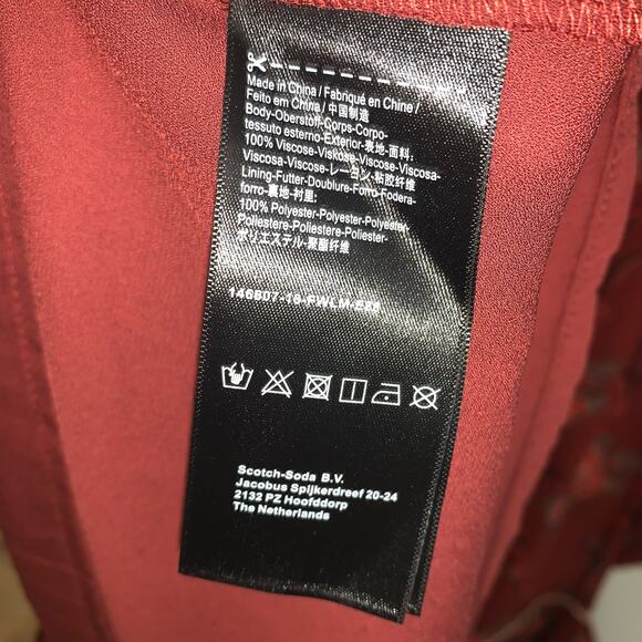 Scotch and Soda Fantastique Drapey Shift Dress Medium M Sheer Lined - Picture 7 of 7